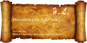 Herskovits Léna névjegykártya